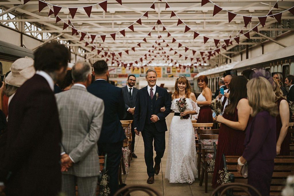 Buckinghamshire railway centre wedding Bucks wedding photography Railway wedding