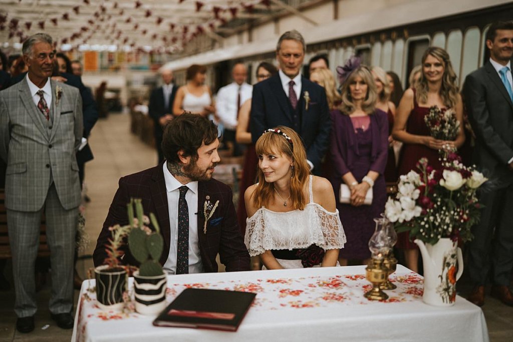 Buckinghamshire railway centre wedding Bucks wedding photography Railway wedding