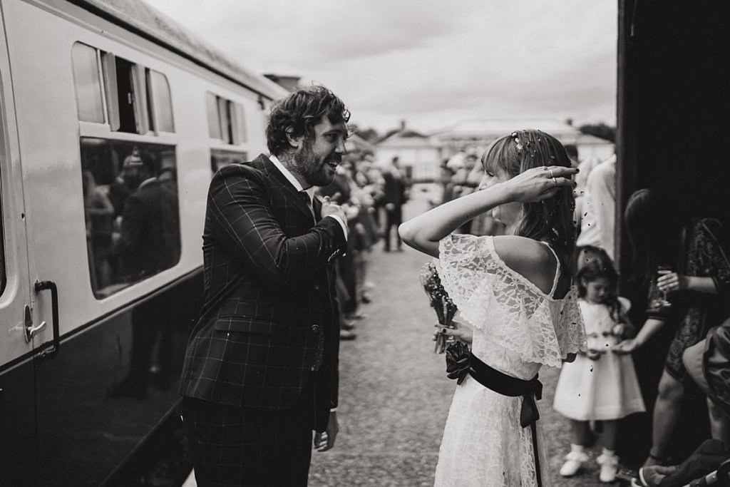 Buckinghamshire railway centre wedding Bucks wedding photography Railway wedding