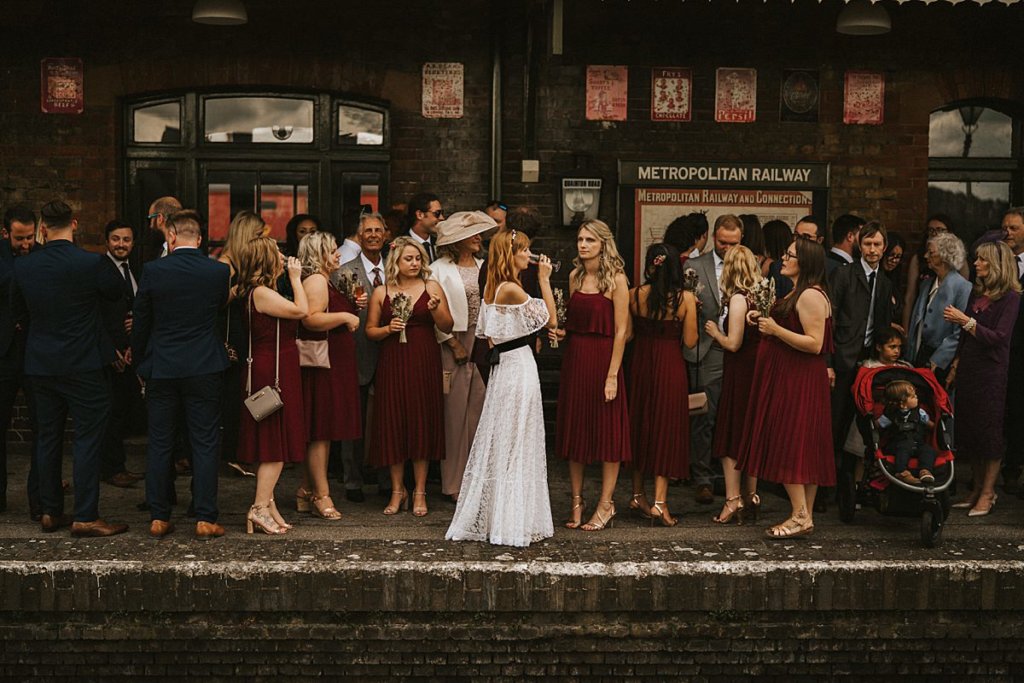 Buckinghamshire railway centre wedding Bucks wedding photography Railway wedding