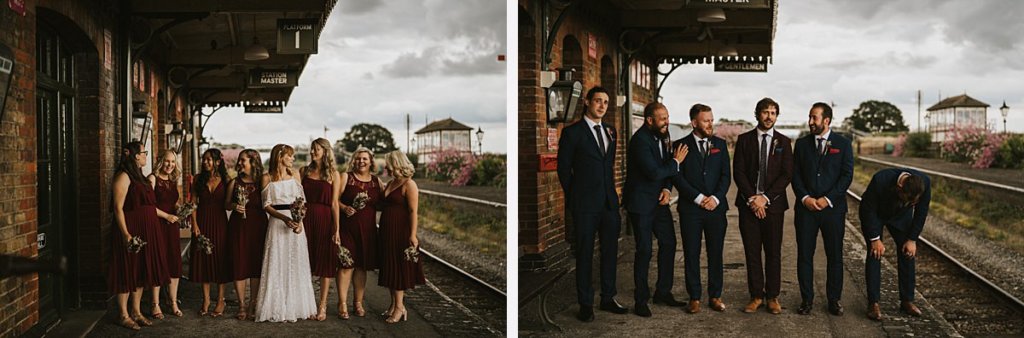 Buckinghamshire railway centre wedding Bucks wedding photography Railway wedding