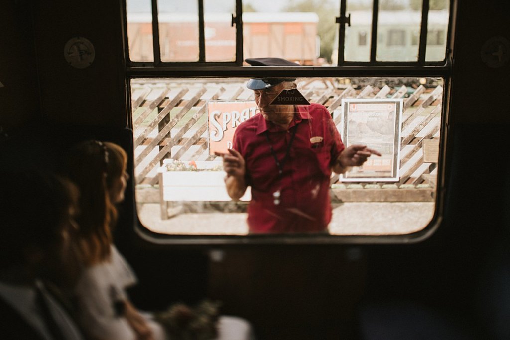 Buckinghamshire railway centre wedding Bucks wedding photography Railway wedding