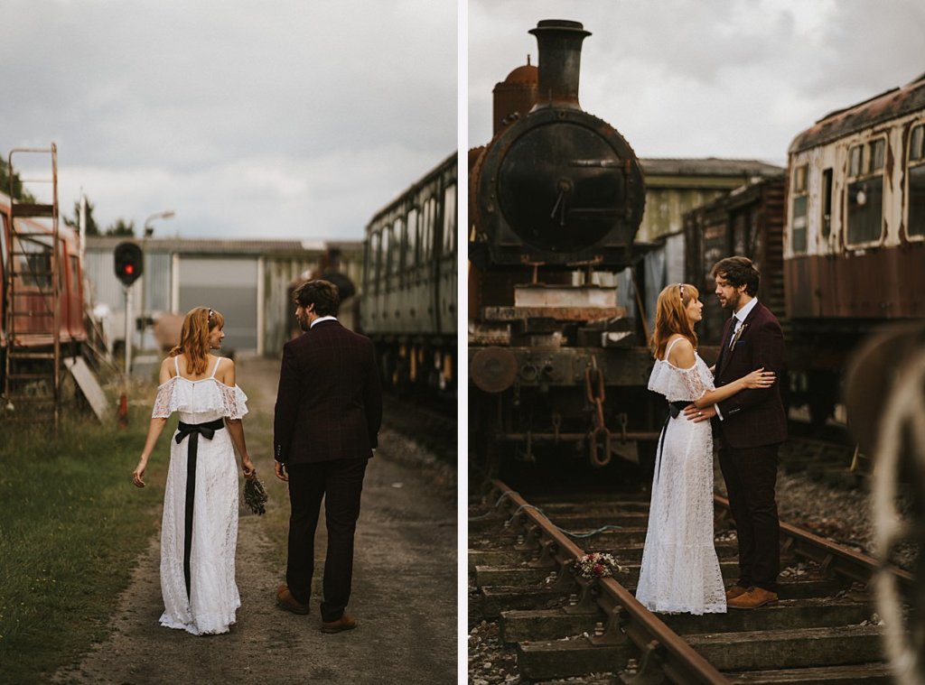 Buckinghamshire railway centre wedding Bucks wedding photography Railway wedding