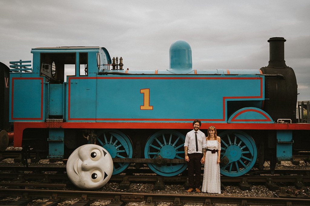 Buckinghamshire railway centre wedding Bucks wedding photography Railway wedding