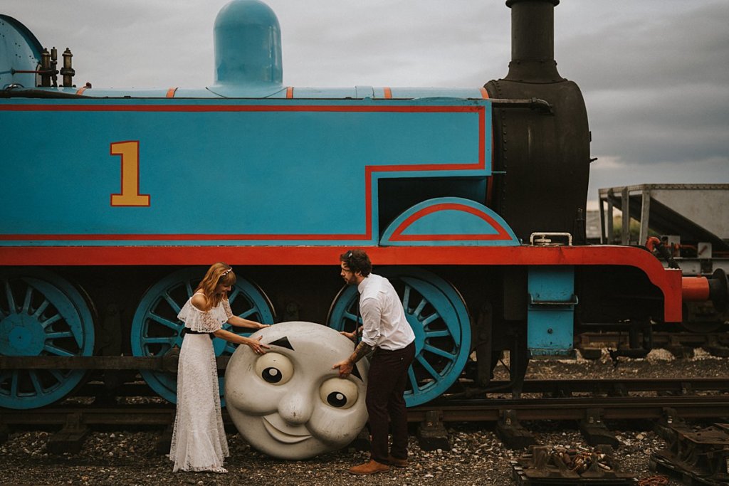 Buckinghamshire railway centre wedding Bucks wedding photography Railway wedding