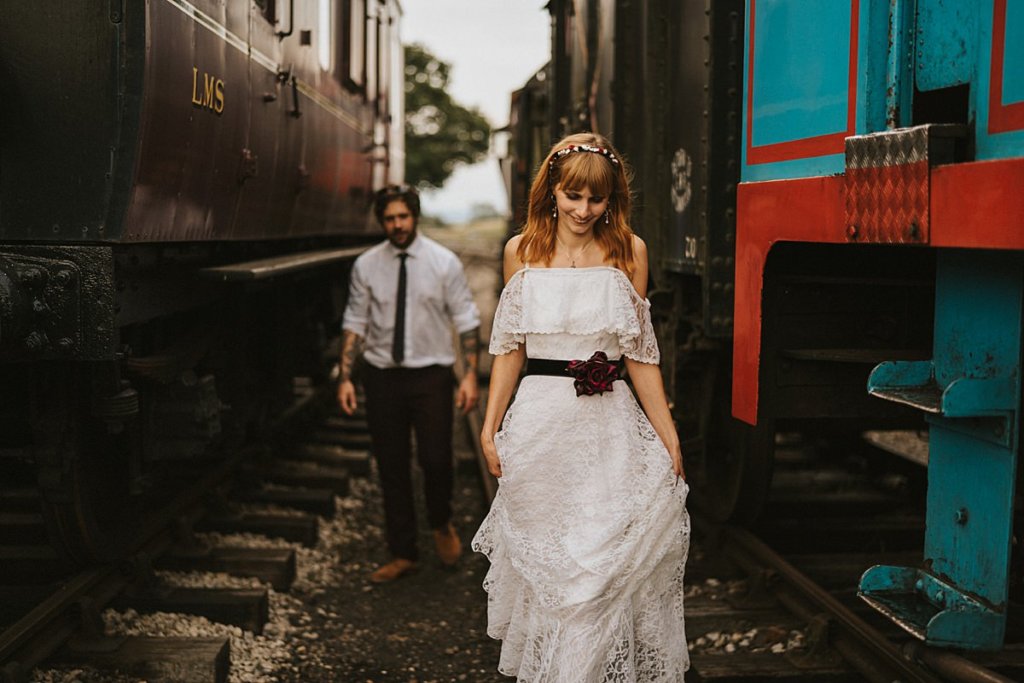 Buckinghamshire railway centre wedding Bucks wedding photography Railway wedding