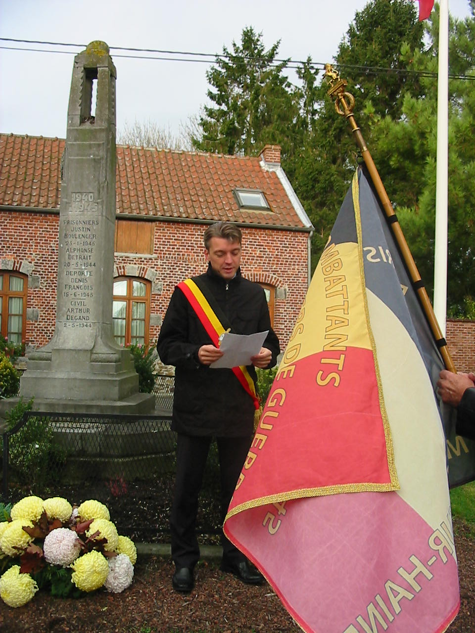 Discours prononcé par Eric THIEBAUT, Bourgmestre, lors des commémorations du 11 novembre