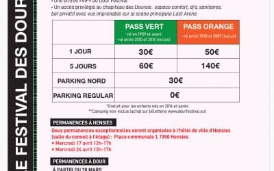 TARIFS PRÉFÉRENTIELS – DOUR FESTIVAL 2024