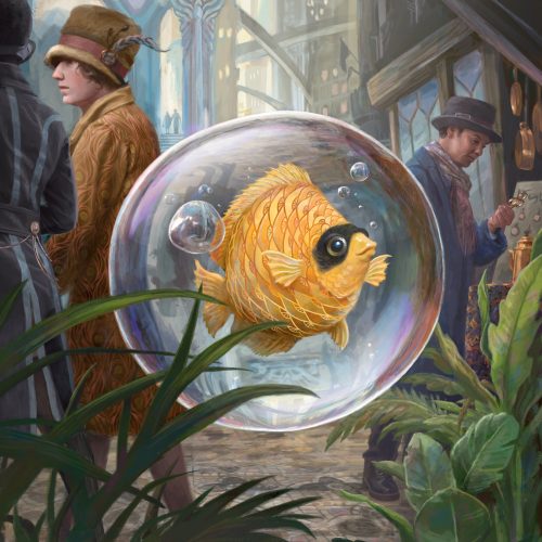 A goldfish in a bubble