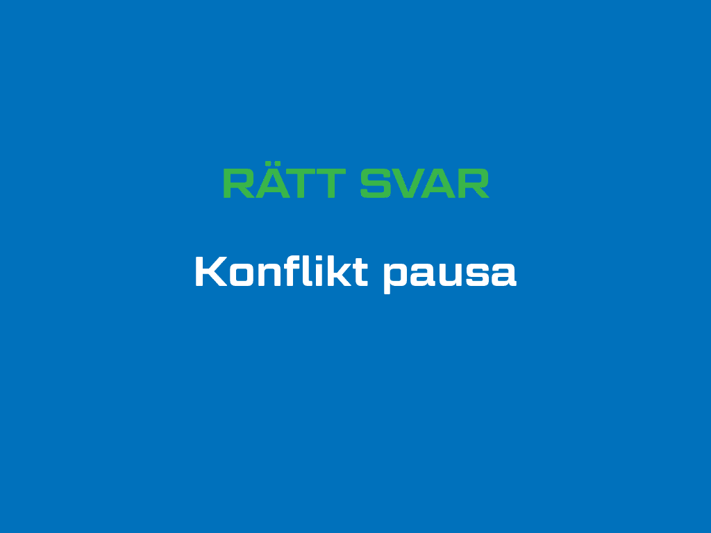 Fråga konflikt 2 Svar