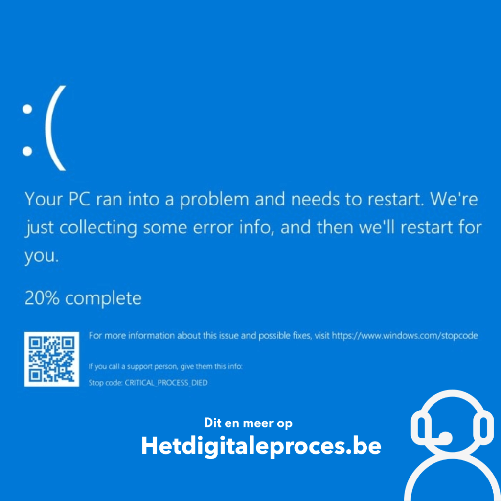 Windows blue screen of death hetdigitaleproces.be