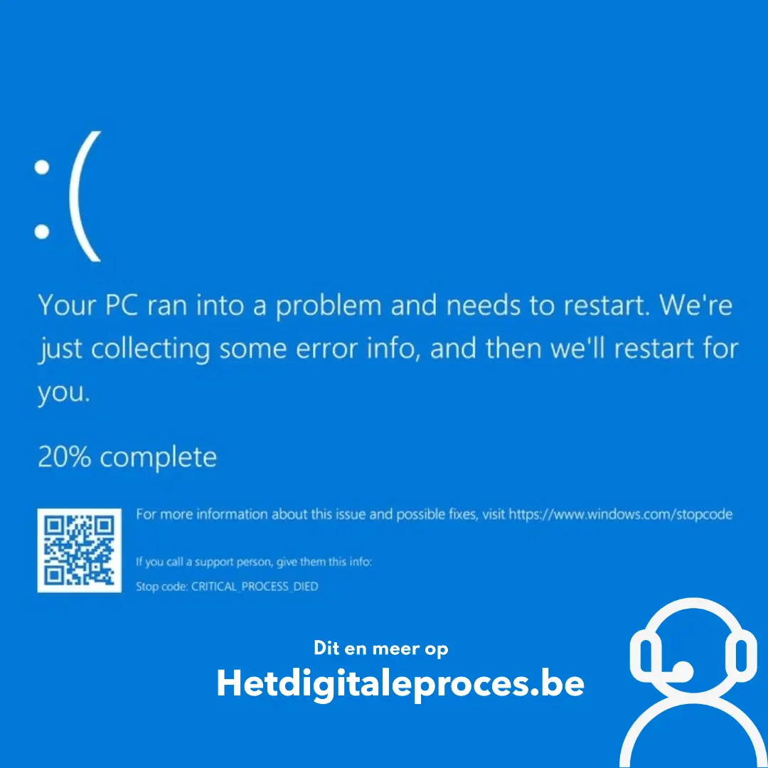 Windows blue screen of death hetdigitaleproces.be