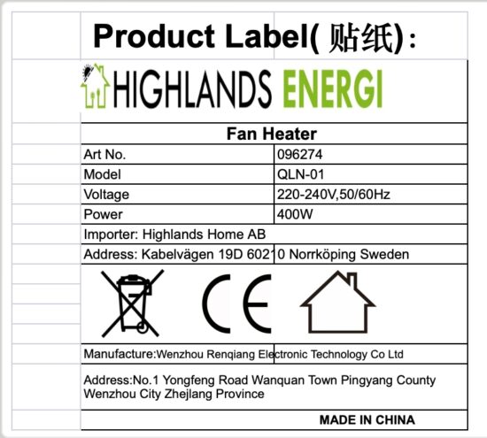 Mycket effektiv minivärmare Ontel Handy Heater Plug-In x 2 st