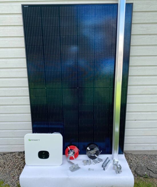 Solcellspaket hybrid 17,22 kW, monteringsfärdigt, svart