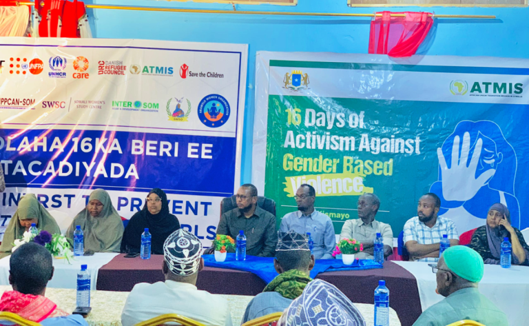 Supported by ATMIS, Jubbaland State launches 16 Days of Activism campaign