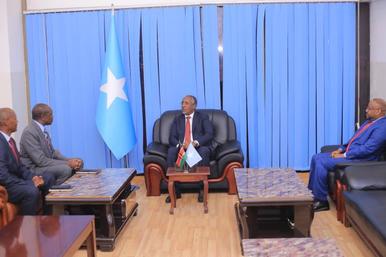 Somali Foreign Minister bids farewell to the outgoing Kenyan Ambassador