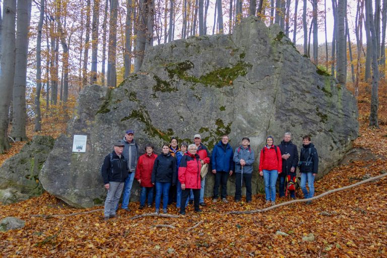 Unsere Wandergruppe vor dem Sürkenstein