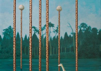 Eine Welt für Mandura • 2000, Acryl auf Holz, 140 x 100 cm