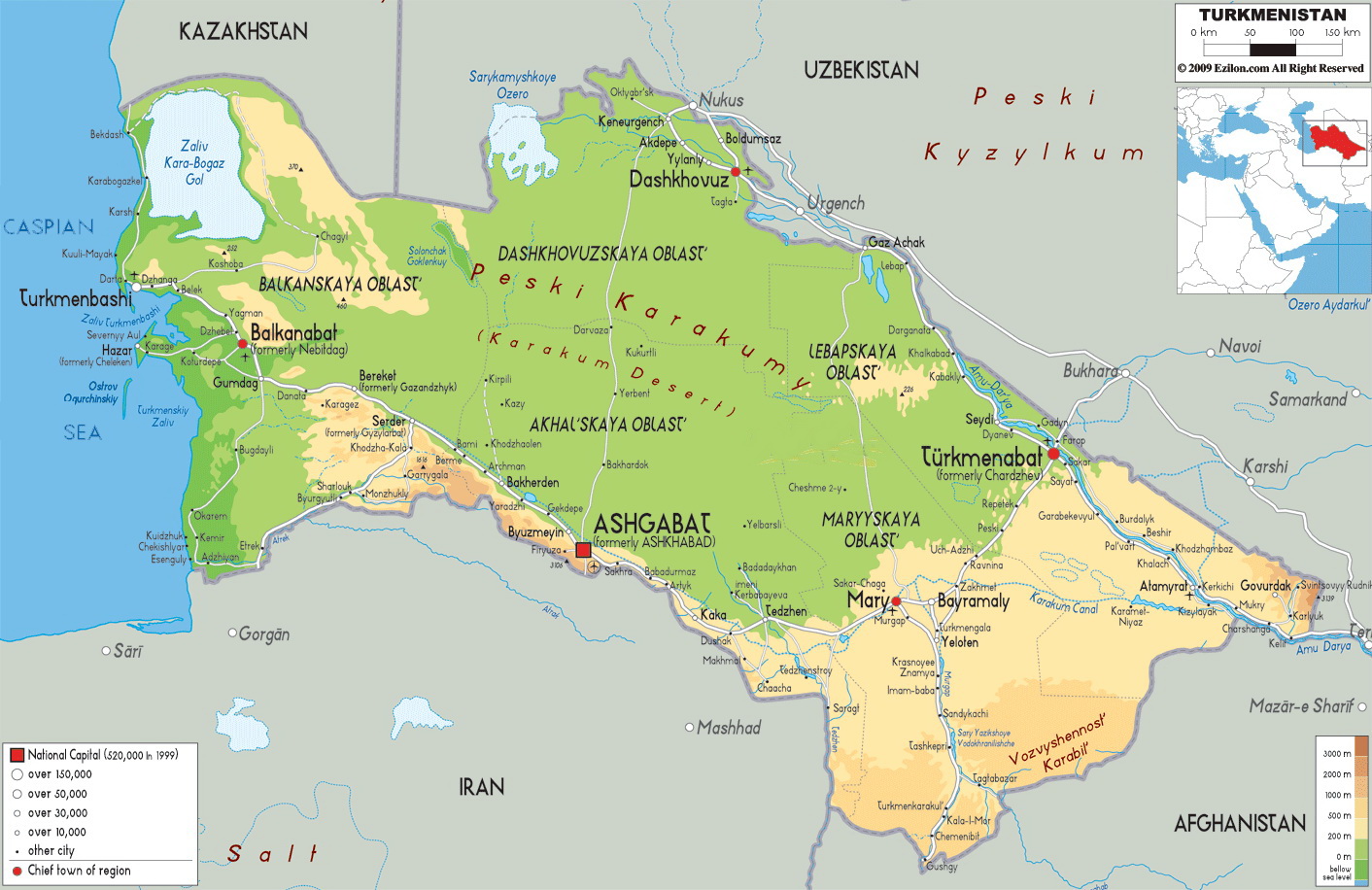 GENERALIDADES HISTORIA DE LA SINFONIA   Turkmenistan Map 