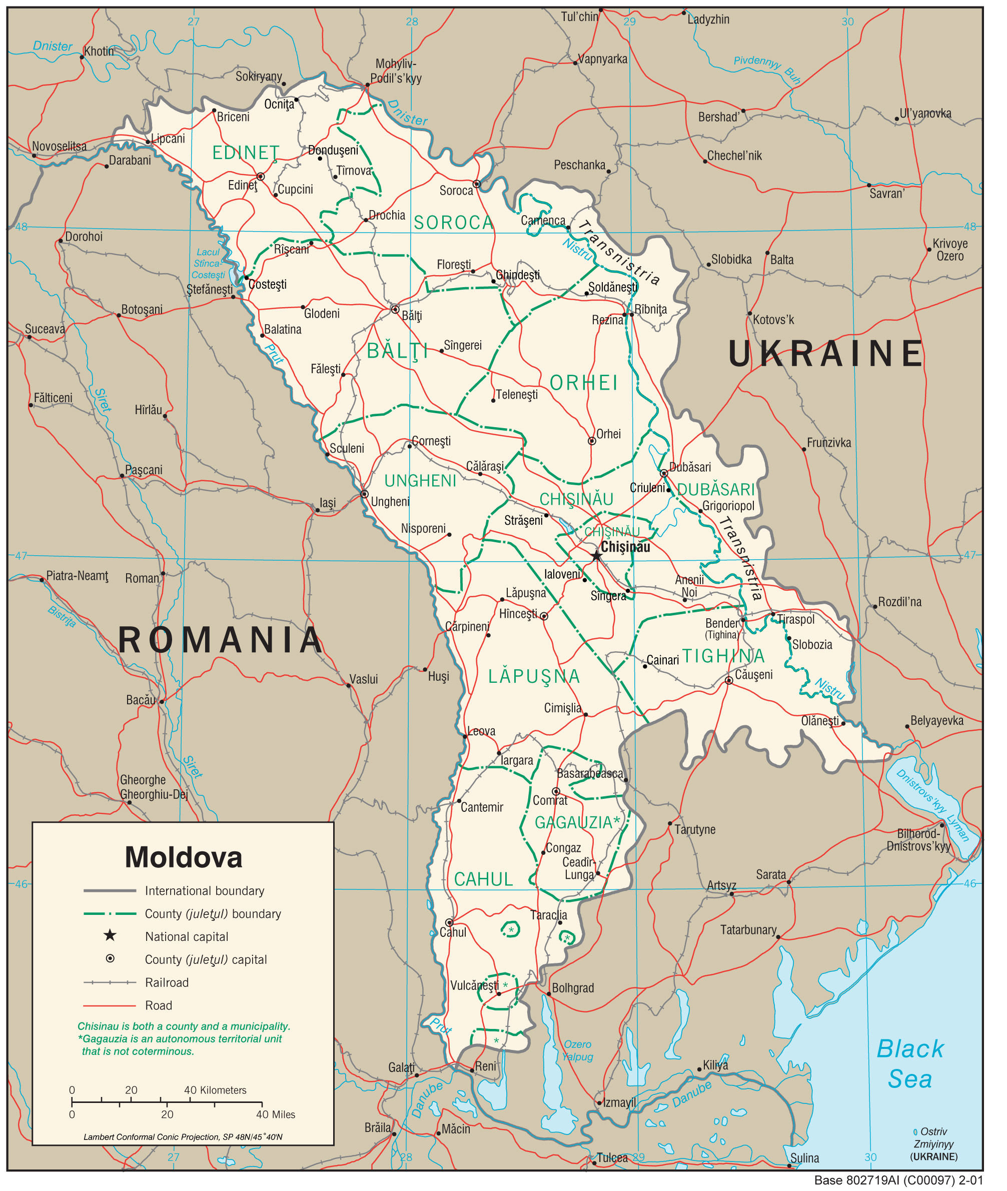 MOLDAVIA MAP
