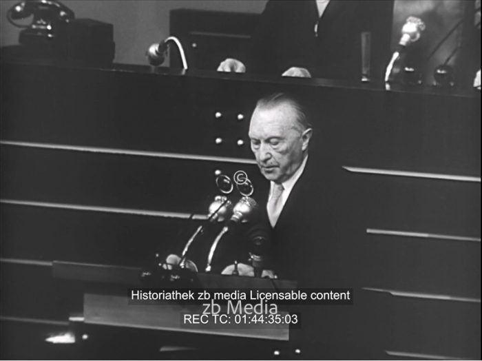 Gründung der Bundesrepublik Deutschland - Konrad Adenauer-im-Bundestag