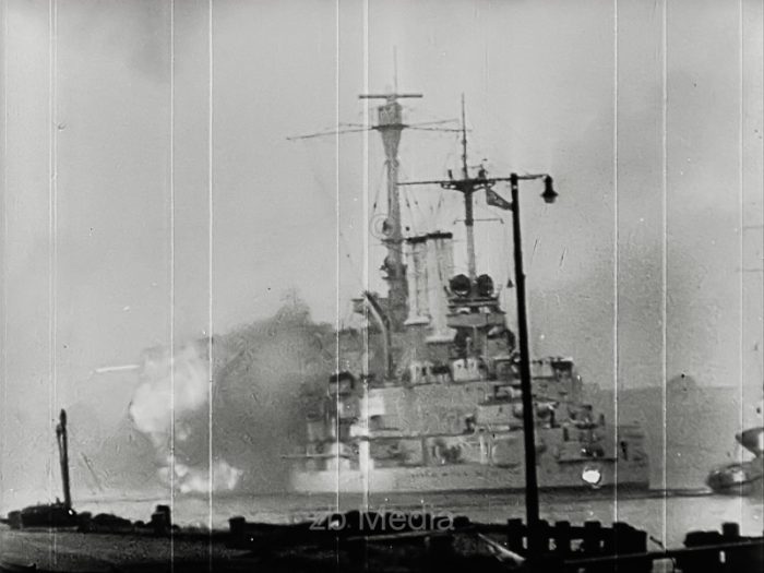 Beschuss der Westerplatte in Danzig 1939