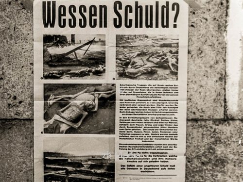 Poster Wessen Schuld München Odeonsplatz 1945