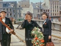 Franzosen mit Blumen, Cherbourg 1944