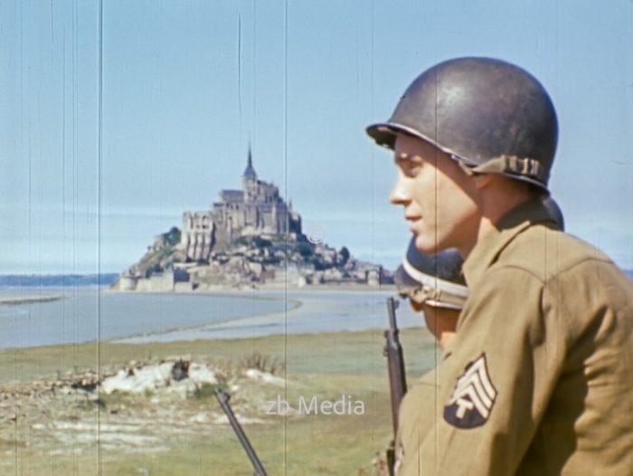 US-Kriegskorrespondenten Mont Saint Michel 1944