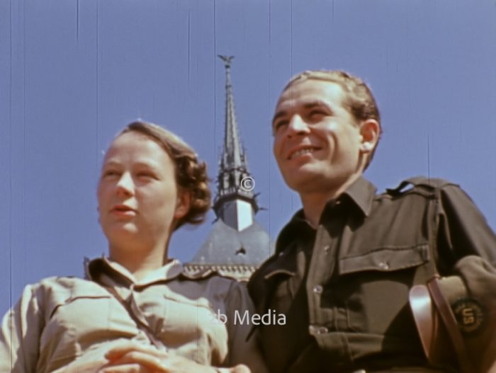 Charles Collingwood and Helen Kirkpatrick, Mont Saint Michel 1944