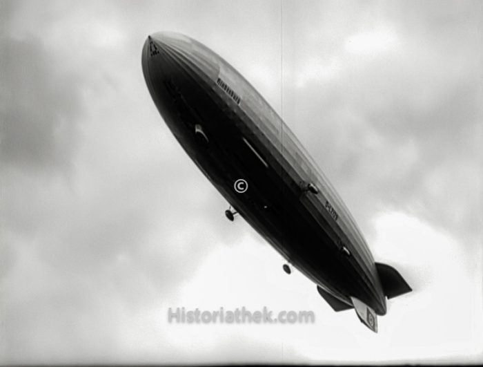 Luftschiff Hindenburg Anflug auf Lakehurst 1937