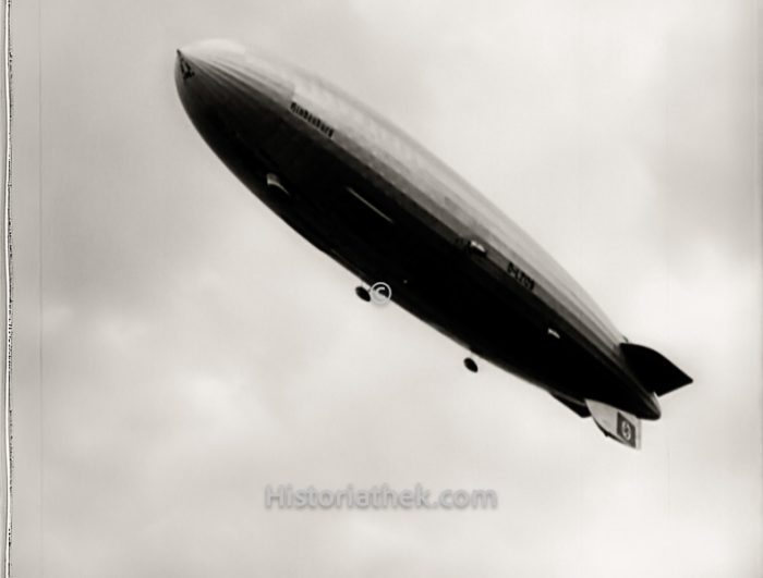 Luftschiff Hindenburg Anflug auf Lakehurst 1937