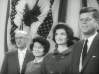 Wahlsieger John F. Kennedy mit Familie 1960