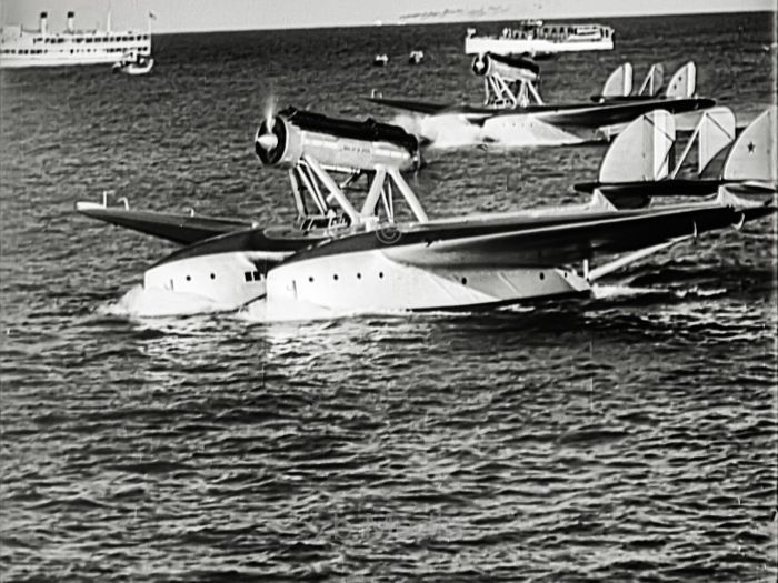 Italienisches Wasserflugzeug in New York