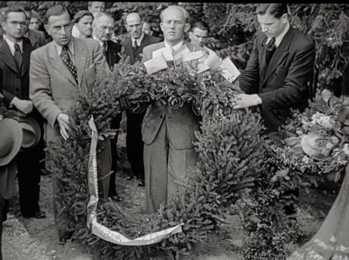 Gedenkfeier, KZ Dachau Mai 1946