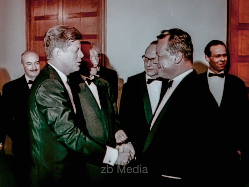 Präsident John F. Kennedy Deutschlandbesuch 1963 - Willy Brandt