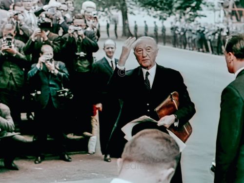 Präsident John F. Kennedy Deutschlandbesuch 1963 - Konrad Adnenauer
