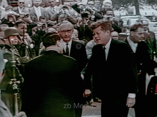 Präsident John F. Kennedy Deutschlandbesuch 1963 - Bundespräsident Lübke