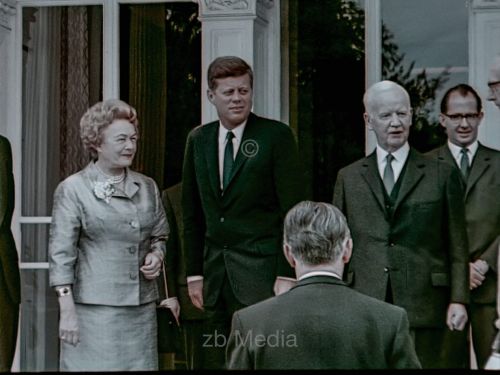 Präsident John F. Kennedy Deutschlandbesuch 1963 - Bundespräsident Lübke