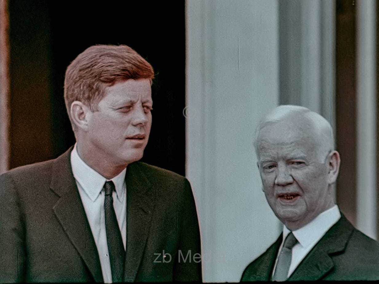 Präsident John F. Kennedy Deutschlandbesuch 1963 - Bundespräsident Lübke