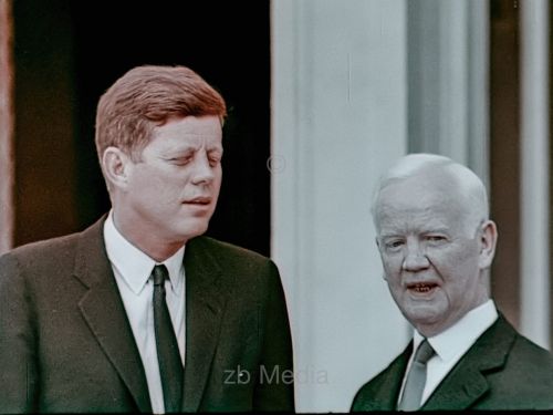 Präsident John F. Kennedy Deutschlandbesuch 1963 - Bundespräsident Lübke