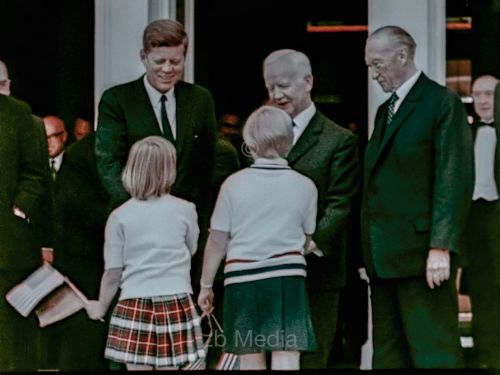 Präsident John F. Kennedy Deutschlandbesuch 1963 - Bundespräsident Lübke