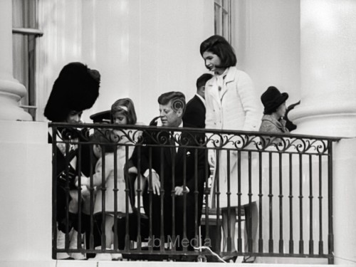 Präsident John F. Kennedy mit Familie