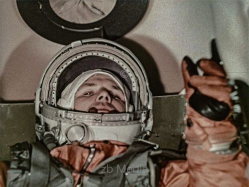 Juri Gagarin in Raumkapsel Wostok