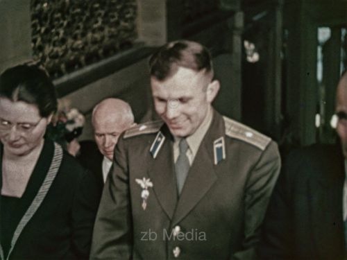 Empfang von Gagarin in Moskau 1961