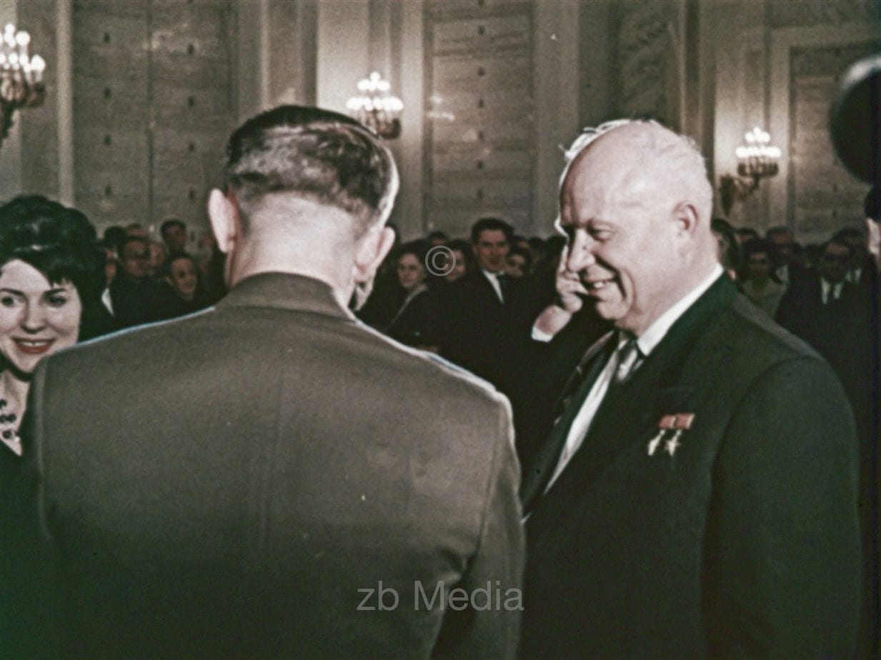 Empfang von Gagarin in Moskau 1961