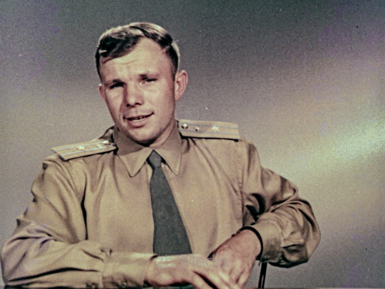 Juri Gagarin in Fernsehstudio