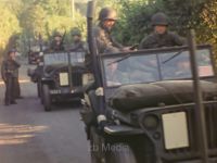 D-Day 1944, US-Jeeps vor Verladung