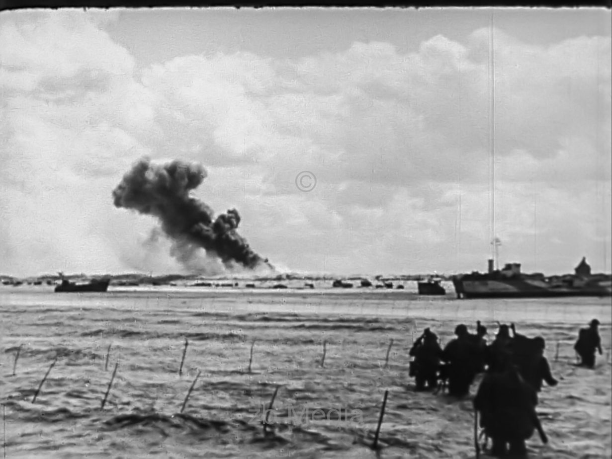 Britische Soldaten landen beim D-Day 1944 in der Normandie