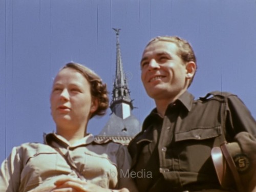 Charles Collingwood and Helen Kirkpatrick, Mont Saint Michel 1944